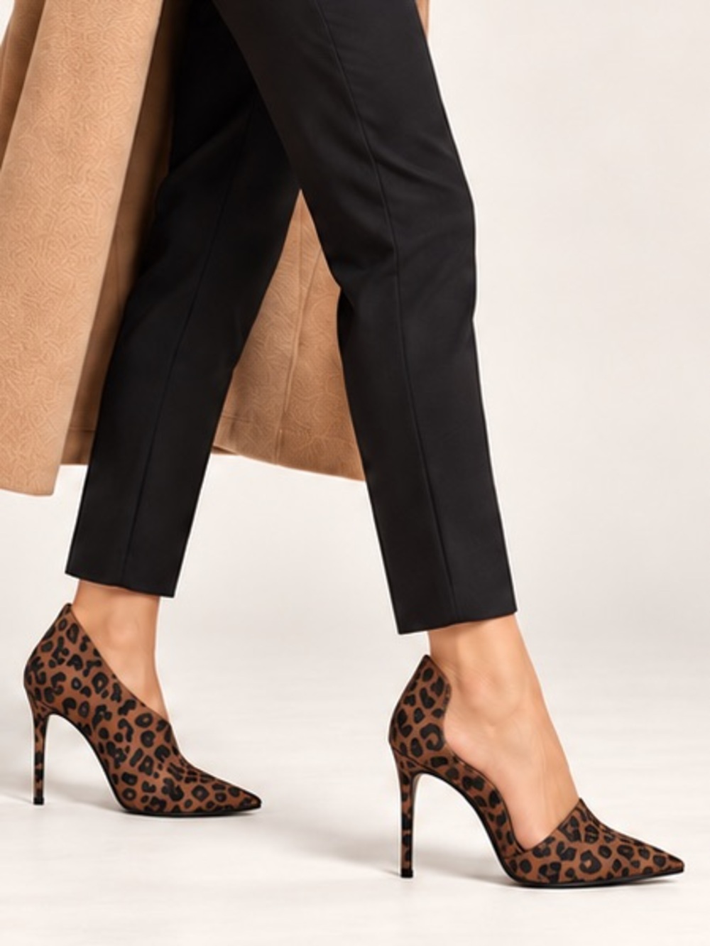 JustFab Party On The Side Leopard Stiletto Pumps 9